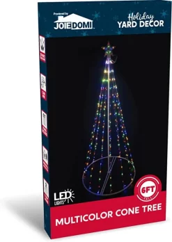 Joiedomi 6ft 275 LED Animated Lightshow Cone Christmas Tree -Christmas Ornaments Sales Store 6ft Animated Lightshow Cone Christmas Tree 3 600x845 1