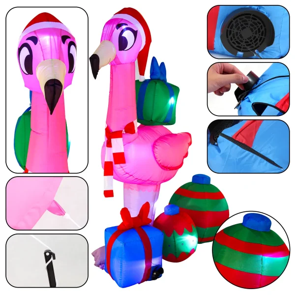 Joiedomi 6ft Christmas Flamingo With Gift Boxes 7 Joiedomi 6ft Christmas Flamingo With Gift Boxes - Image 5