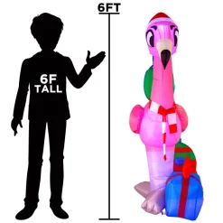 Joiedomi 6ft Christmas Flamingo With Gift Boxes 13 Joiedomi 6ft Christmas Flamingo With Gift Boxes -Christmas Ornaments Sales Store 6ft Christmas Flamingo with Gift Boxes 7 result 600x600 1