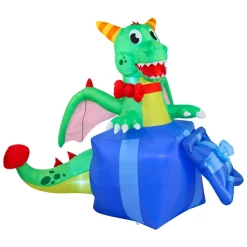 Joiedomi 6ft LED Christmas Dragon Inflatable In A Gift Box -Christmas Ornaments Sales Store 6ft Christmas Inflatable Dragon in A Gift Box 5 600x600 1
