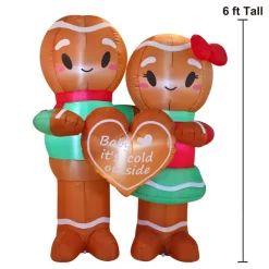 Joiedomi 6ft Couple Gingerman Inflatable Christmas Decorations -Christmas Ornaments Sales Store 6ft Couple Gingerman Inflatable Christmas Decorations 2 result scaled 600x600 1