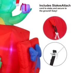 Joiedomi 6ft LED Inflatable Dinosaur In A Gift Box -Christmas Ornaments Sales Store 6ft Dinosaur in a Gift Box Christmas Inflatable 5 result 600x600 1