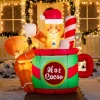 Joiedomi 6ft Inflatable Gingerbread Man In Hot Cocoa Mug -Christmas Ornaments Sales Store 6ft Inflatable Gingerbread Man in Hot Cocoa Mug 1 600x600 1