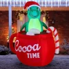 Joiedomi 6ft Inflatable LED Christmas Dinosaur In A Huge Mug