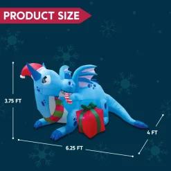 Joiedomi 6ft LED Blue Christmas Inflatable Dragon Guarding Gift 12 Joiedomi 6ft LED Blue Christmas Inflatable Dragon Guarding Gift -Christmas Ornaments Sales Store 6ft Inflatable LED Christmas Dragon Guarding Gift 3 600x600 1