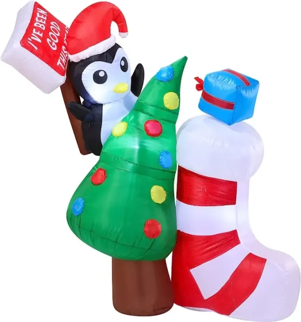 Joiedomi 5ft Inflatable LED I've Been Good Sign Penguin 4 Joiedomi 5ft Inflatable LED I've Been Good Sign Penguin - Image 2