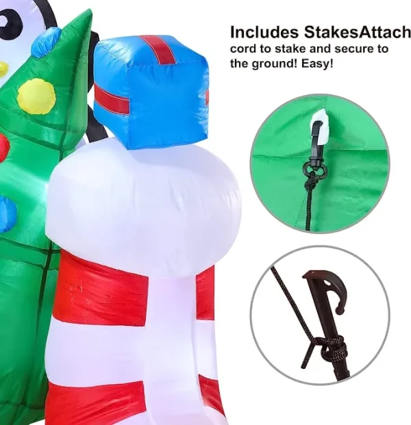 Joiedomi 5ft Inflatable LED I've Been Good Sign Penguin 8 Joiedomi 5ft Inflatable LED I've Been Good Sign Penguin - Image 6