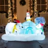 Joiedomi 6ft Inflatable LED North Pole With Polar Bears -Christmas Ornaments Sales Store 6ft Inflatable LED North Pole with Polar Bears 1 600x600 1