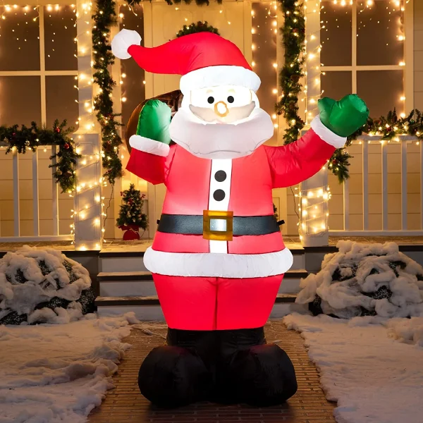 Joiedomi 6ft Inflatable LED Santa Carry Gift Bag 3 Joiedomi 6ft Inflatable LED Santa Carry Gift Bag