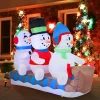 Joiedomi 6ft Inflatable LED Snowmen On A Sleigh Ride