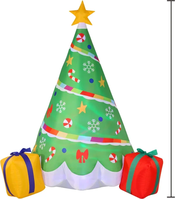 Joiedomi 6ft Inflatable Rainbow Ribbon Christmas Tree Decoration 4 Joiedomi 6ft Inflatable Rainbow Ribbon Christmas Tree Decoration - Image 2