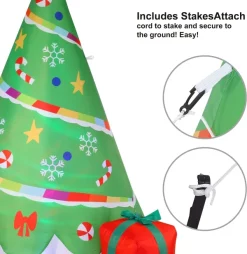 Joiedomi 6ft Inflatable Rainbow Ribbon Christmas Tree Decoration 11 Joiedomi 6ft Inflatable Rainbow Ribbon Christmas Tree Decoration -Christmas Ornaments Sales Store 6ft Inflatable Rainbow Ribbon Christmas Tree Decoration 4 result 600x617 1