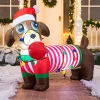 Joiedomi 6ft LED Inflatable Christmas Dog Yard Decoration