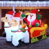 Joiedomi 6ft LED Santa Claus On Llama Sleigh Inflatable