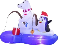 Joiedomi 6ft LED Inflatable Christmas Polar Bear With Penguin -Christmas Ornaments Sales Store 6ft LED Inflatable Christmas Polar Bear With Penguin 3 result 600x468 1