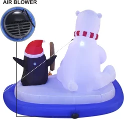 Joiedomi 6ft LED Inflatable Christmas Polar Bear With Penguin -Christmas Ornaments Sales Store 6ft LED Inflatable Christmas Polar Bear With Penguin 5 result 600x576 1