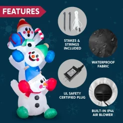 Joiedomi 6ft LED Inflatable Snowman Decoration 13 Joiedomi 6ft LED Inflatable Snowman Decoration -Christmas Ornaments Sales Store 6ft LED Inflatable Snowman Decoration 1 600x600 1