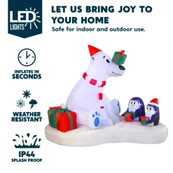 Joiedomi 6ft LED Polar Bear Christmas Inflatable Decoration -Christmas Ornaments Sales Store 6ft LED Polar Bear Christmas Inflatable Decoration 3 600x600 1
