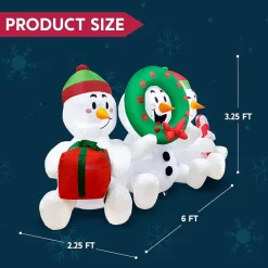 Joiedomi 6ft LED Snowman Christmas Inflatable -Christmas Ornaments Sales Store 6ft LED Snowman Christmas Inflatable 1 600x600 1