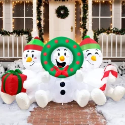 Joiedomi 6ft LED Snowman Christmas Inflatable