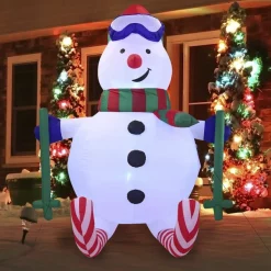 Joiedomi 6ft LED Tall Skiing Blow Up Snowman -Christmas Ornaments Sales Store 6ft LED Tall SKI Blow Up Snowman 2 result 600x600 1