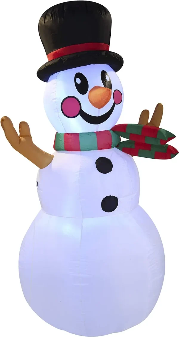 Joiedomi 6ft Tall LED Inflatable Snowman Decoration 4 Joiedomi 6ft Tall LED Inflatable Snowman Decoration - Image 2