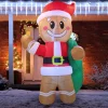 Joiedomi 6ft Large Santa Helper Gingerbread Man Inflatable