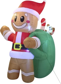 Joiedomi 6ft Large Santa Helper Gingerbread Man Inflatable -Christmas Ornaments Sales Store 6ft Large Santa Helper Gingerbread Man Inflatable 2 result 600x829 1