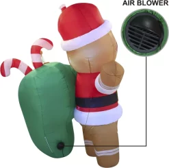 Joiedomi 6ft Large Santa Helper Gingerbread Man Inflatable -Christmas Ornaments Sales Store 6ft Large Santa Helper Gingerbread Man Inflatable 5 result 600x596 1