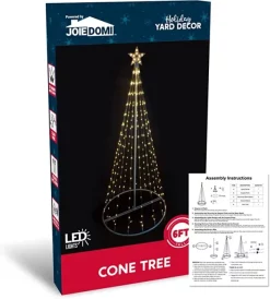 Joiedomi 6ft 275 LED Lightshow Cone Christmas Tree -Christmas Ornaments Sales Store 6ft Lightshow Cone Christmas Tree 1 600x665 1