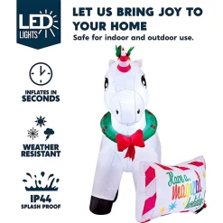 Joiedomi 6ft Long LED Inflatable Unicorn Christmas Decoration 10 Joiedomi 6ft Long LED Inflatable Unicorn Christmas Decoration -Christmas Ornaments Sales Store 6ft Long LED Inflatable Unicorn Christmas Decoration 2