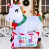Joiedomi 6ft Long LED Inflatable Unicorn Christmas Decoration
