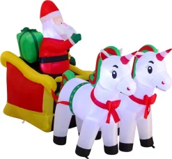 Joiedomi 6ft Long LED Inflatable Unicorn Pulling Sleigh 9 Joiedomi 6ft Long LED Inflatable Unicorn Pulling Sleigh -Christmas Ornaments Sales Store 6ft Long LED Inflatable Unicorn Pulling Sleigh 2 result 600x553 1