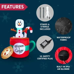 Joiedomi 6ft LED Christmas Inflatable Snowman In Mug With Cookie 13 Joiedomi 6ft LED Christmas Inflatable Snowman In Mug With Cookie -Christmas Ornaments Sales Store 6ft Tall LED Christmas Inflatable Snowman 6 600x600 1