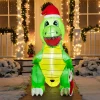 Joiedomi 6ft Tall LED Inflatable Dinosaur Holding A Stocking 2 Joiedomi 6ft Tall LED Inflatable Dinosaur Holding A Stocking -Christmas Ornaments Sales Store 6ft Tall LED Christmas Stocking Inflatable Dinosaur 1 600x600 1