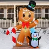 Joiedomi 6ft Tall LED Gingerbread With Penguin Decoration -Christmas Ornaments Sales Store 6ft Tall LED Gingerbread with Penguin Decoration 8 600x600 1