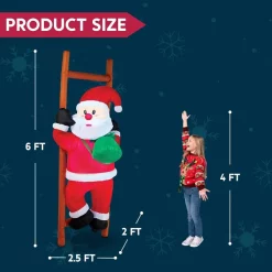 Joiedomi 6ft Tall LED Inflatable Climbing Santa Decoration 12 Joiedomi 6ft Tall LED Inflatable Climbing Santa Decoration -Christmas Ornaments Sales Store 6ft Tall LED Inflatable Climbing Santa Decoration 1 2 600x600 1