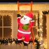 Joiedomi 6ft Tall LED Inflatable Climbing Santa Decoration