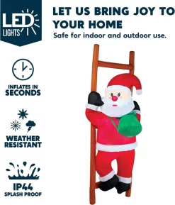 Joiedomi 6ft Tall LED Inflatable Climbing Santa Decoration 10 Joiedomi 6ft Tall LED Inflatable Climbing Santa Decoration -Christmas Ornaments Sales Store 6ft Tall LED Inflatable Climbing Santa Decoration 5 600x702 1