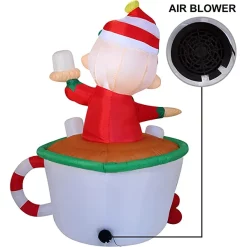 Joiedomi 6ft Tall LED Inflatable Elf Mug 11 Joiedomi 6ft Tall LED Inflatable Elf Mug -Christmas Ornaments Sales Store 6ft Tall LED Inflatable Elf Mug 3