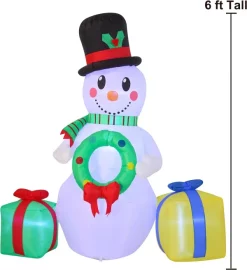 Joiedomi 6ft Tall LED Inflatable Snowman Christmas -Christmas Ornaments Sales Store 6ft Tall LED Inflatable Snowman Christmas 3 result 600x657 1