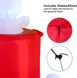 Joiedomi 6ft Tall LED Snowman Inflatable Outdoor -Christmas Ornaments Sales Store 6ft Tall LED Snowman Inflatable Outdoor 5 600x609 1