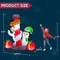 Joiedomi 6ft Tall LED Welcome Sign Inflatable Christmas Decor -Christmas Ornaments Sales Store 6ft Tall LED Welcome Sign Inflatable Christmas Decor 7 600x600 1