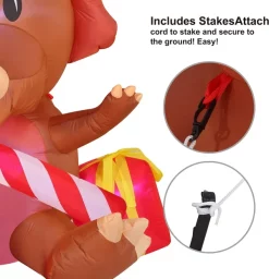 Joiedomi 6ft Triceratops Christmas Inflatable Decoration -Christmas Ornaments Sales Store 6ft Triceratops Christmas Inflatable Decoration 6 result 600x621 1