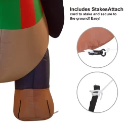 Joiedomi 6ft Long Inflatable Christmas Wiener Dog -Christmas Ornaments Sales Store 6ft Weiner Dog Eyes covered by a hug hat 5 result 600x600 1