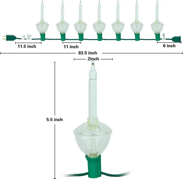 Joiedomi 7pcs Warm White Vintage Christmas Bubble Lights 6 Joiedomi 7pcs Warm White Vintage Christmas Bubble Lights - Image 4