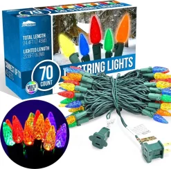 Joiedomi 70 LED C6 Multicolor Christmas Light 22.6ft -Christmas Ornaments Sales Store 70 Count C6 Christmas Light Multicolor 3 result 600x594 1