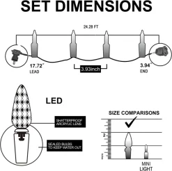 Joiedomi 70 LED C6 Christmas String Lights 24.28ft -Christmas Ornaments Sales Store 70 LED C6 Christmas String Lights 24.2FT 3 result 600x597 1