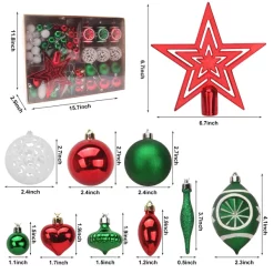Joiedomi 70pcs Red White And Green Christmas Ornaments 8 Joiedomi 70pcs Red White And Green Christmas Ornaments -Christmas Ornaments Sales Store 70Pcs Christmas Ornaments with Heart Red Green amp White 2 result 600x600 1