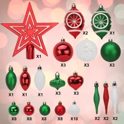 Joiedomi 70pcs Red White And Green Christmas Ornaments 9 Joiedomi 70pcs Red White And Green Christmas Ornaments -Christmas Ornaments Sales Store 70Pcs Christmas Ornaments with Heart Red Green amp White 3 result 600x600 1